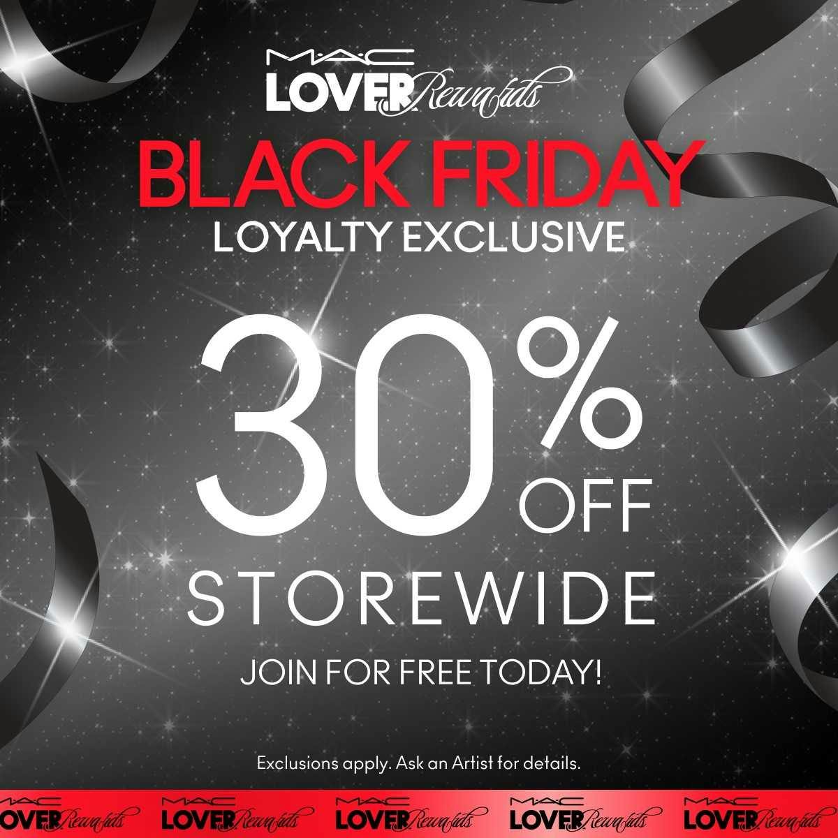 MAC Lovers Black Friday 30% off 